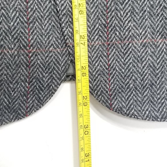 Vintage Wm.H.Leishman 100% Lambs Wool Herringbone Blazer Lined Pockets Professor - Picture 9 of 11